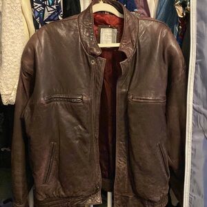 Vintage Classic Christian Dior Leather Bomber Jacket. Size 44, great con